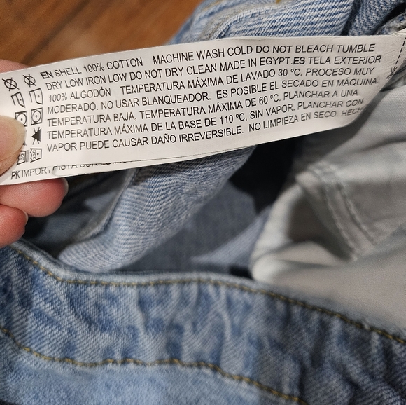 Forever 21 Premium Ultra Wide Leg Distressed High Rise Button Fly Jeans … - Picture 6 of 12